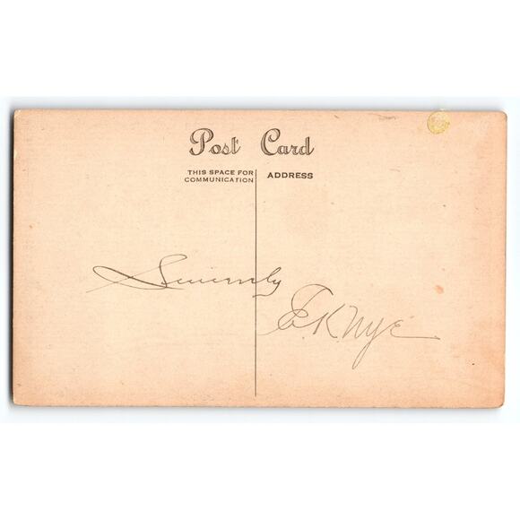 Vintage Christmas Postcard Old-Fashioned Wish Snowy House Lantern - Picture 2 of 2